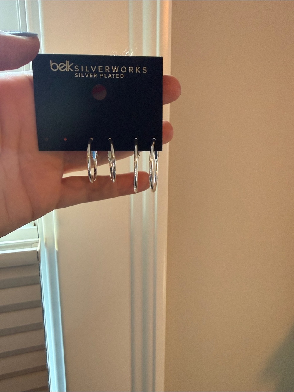 belk Silver-Plated Hoop Earring Set - Silver